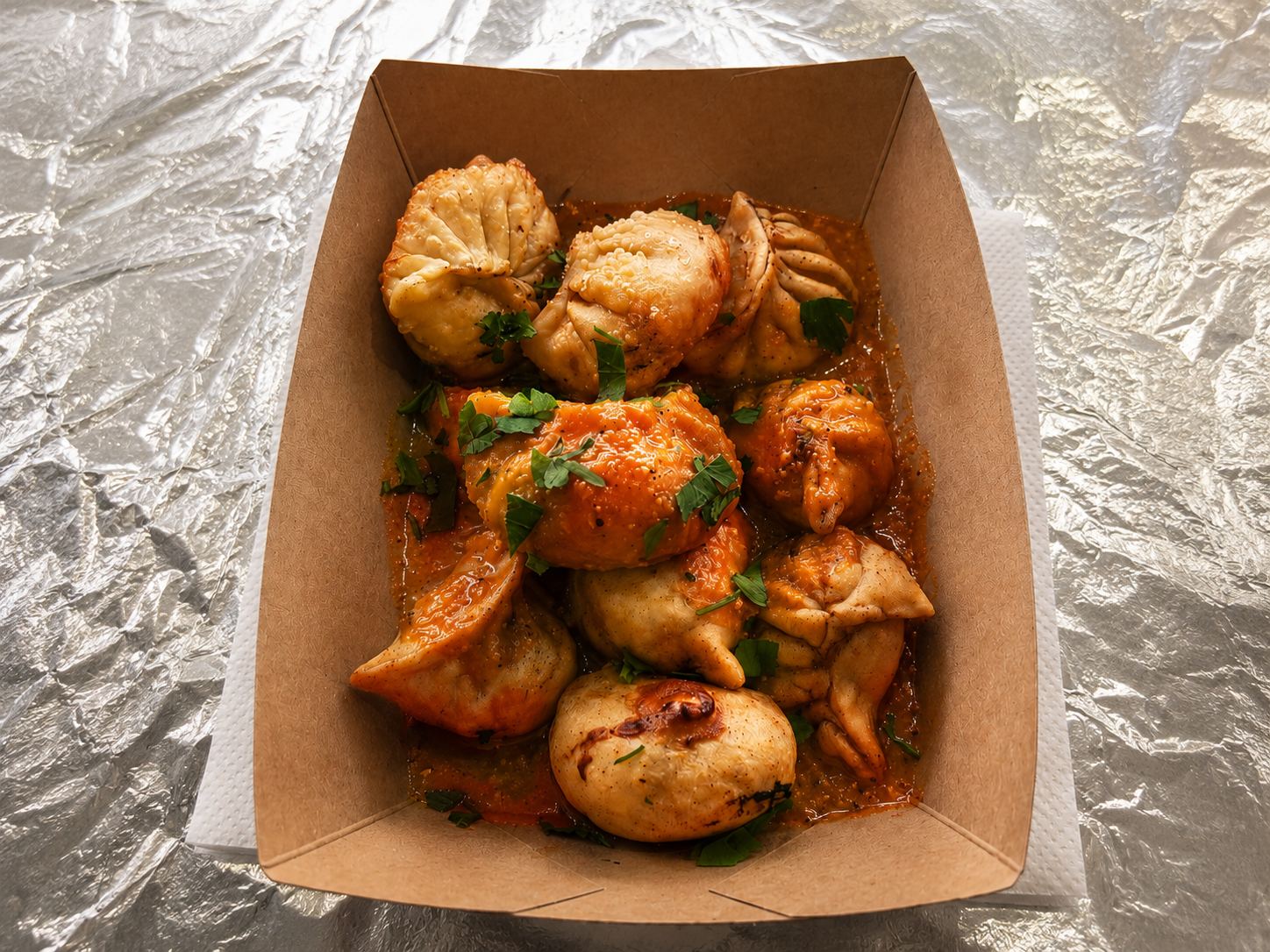 Gebackene Chicken Momo